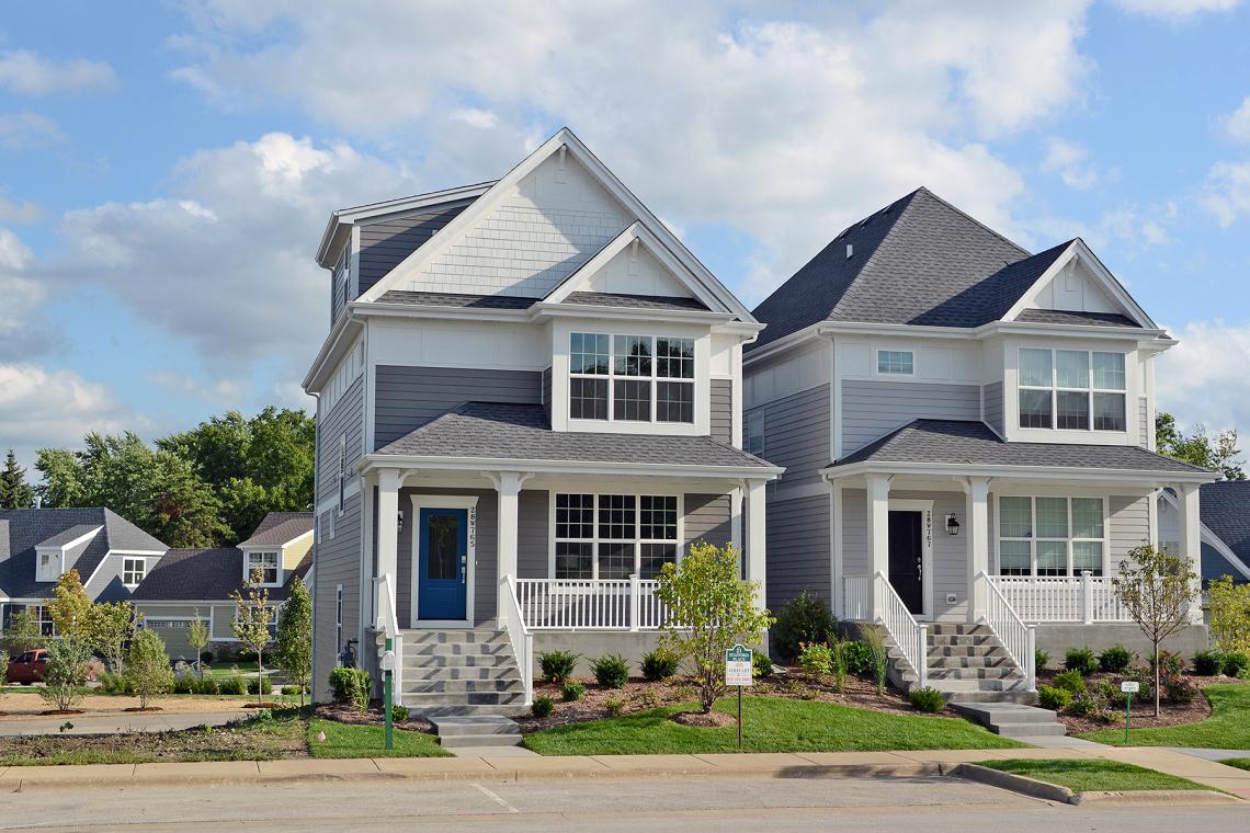 New McAlister Model Cottage Style Row Home at Stafford Place in Warrenville