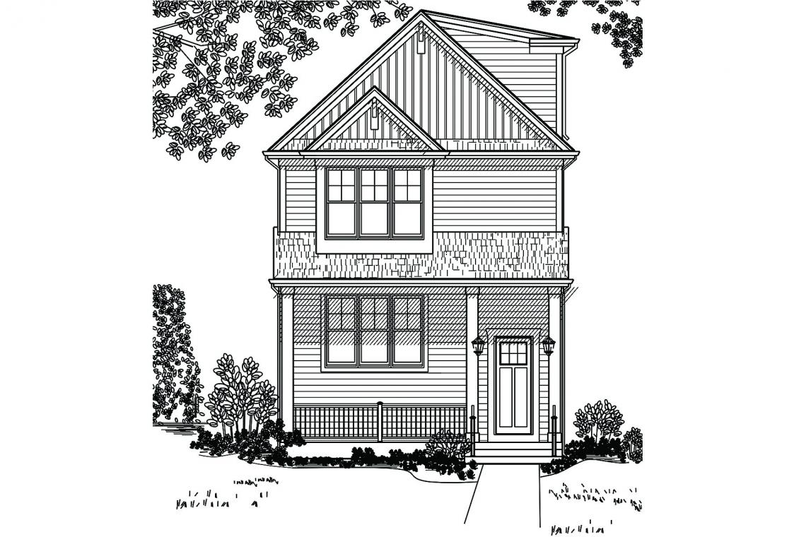 New cottage style row home in Warrenville for sale by Airhart Construction