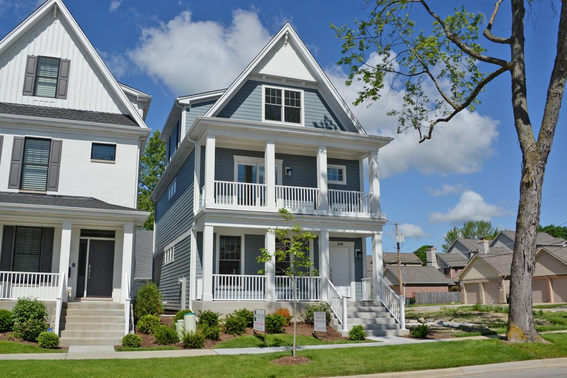 New custom home by builder Airhart Construction in Downtown Wheaton near Metra Train Station