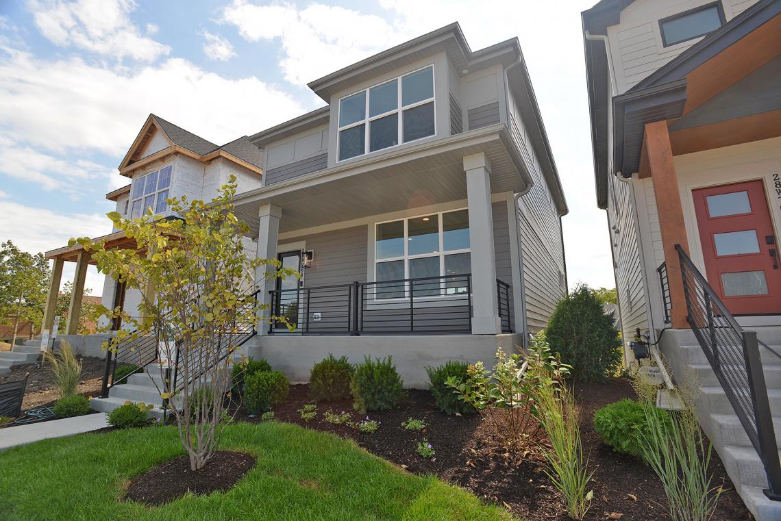 Townhouse life-style without attached walls in this new custom home for sale in Warrenville Illinois