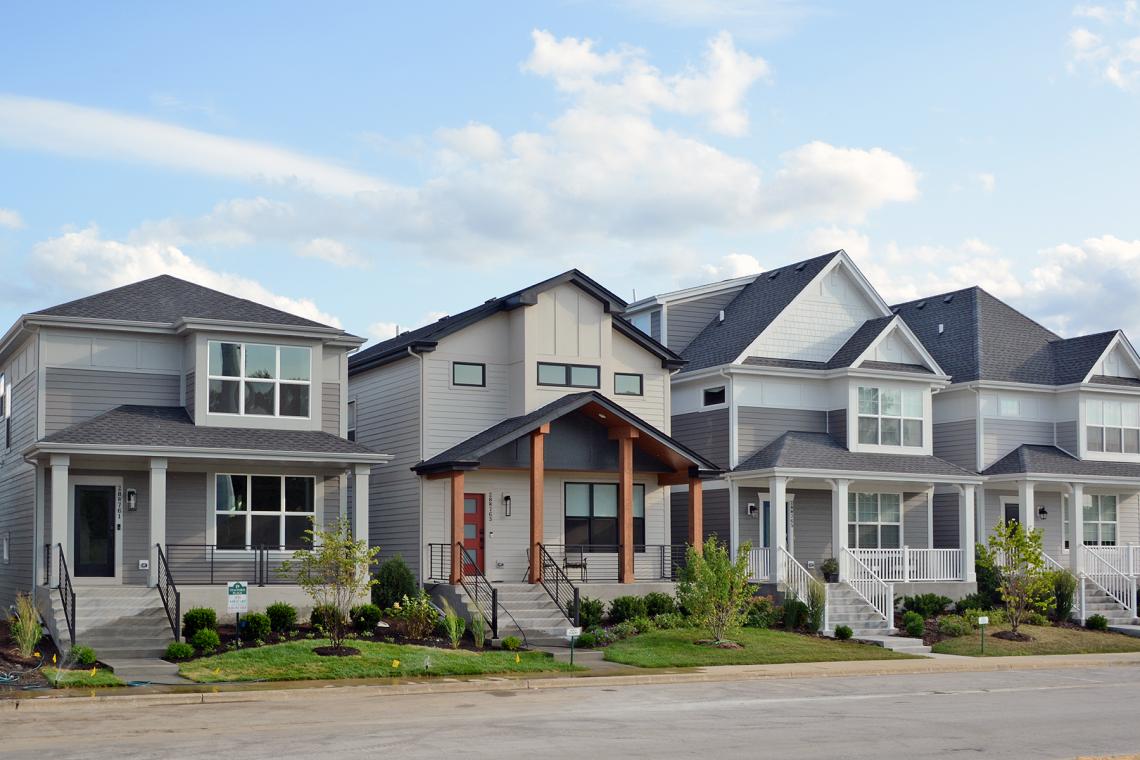 New cottage style row home in Warrenville for sale by Airhart Construction