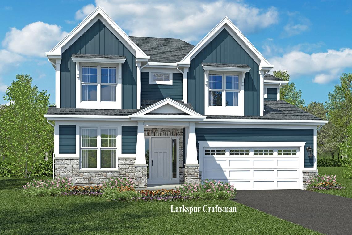 Four bedroom custom Larkspur Craftsman home for sale in St. Charles Illinois by Airhart Construction
