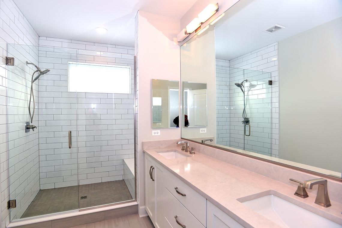 Custom shower for the Cloverdale ranch home design