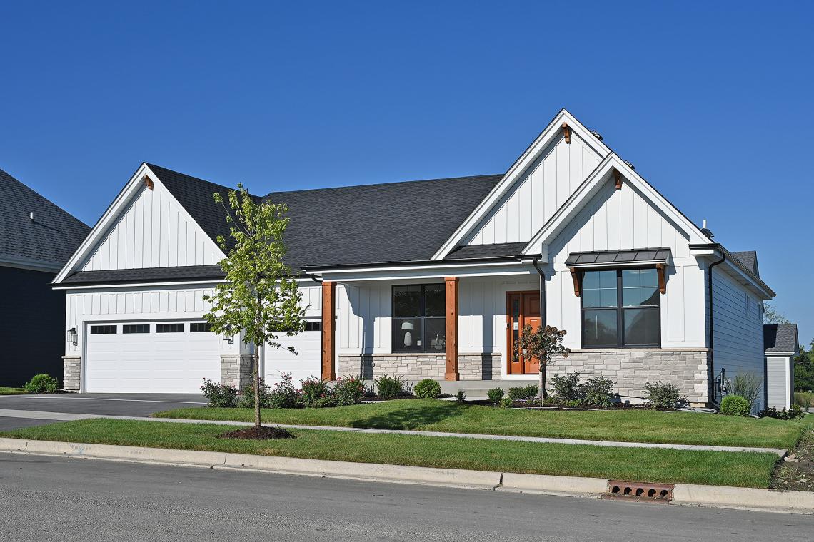 The Dover custom ranch home features many new design options