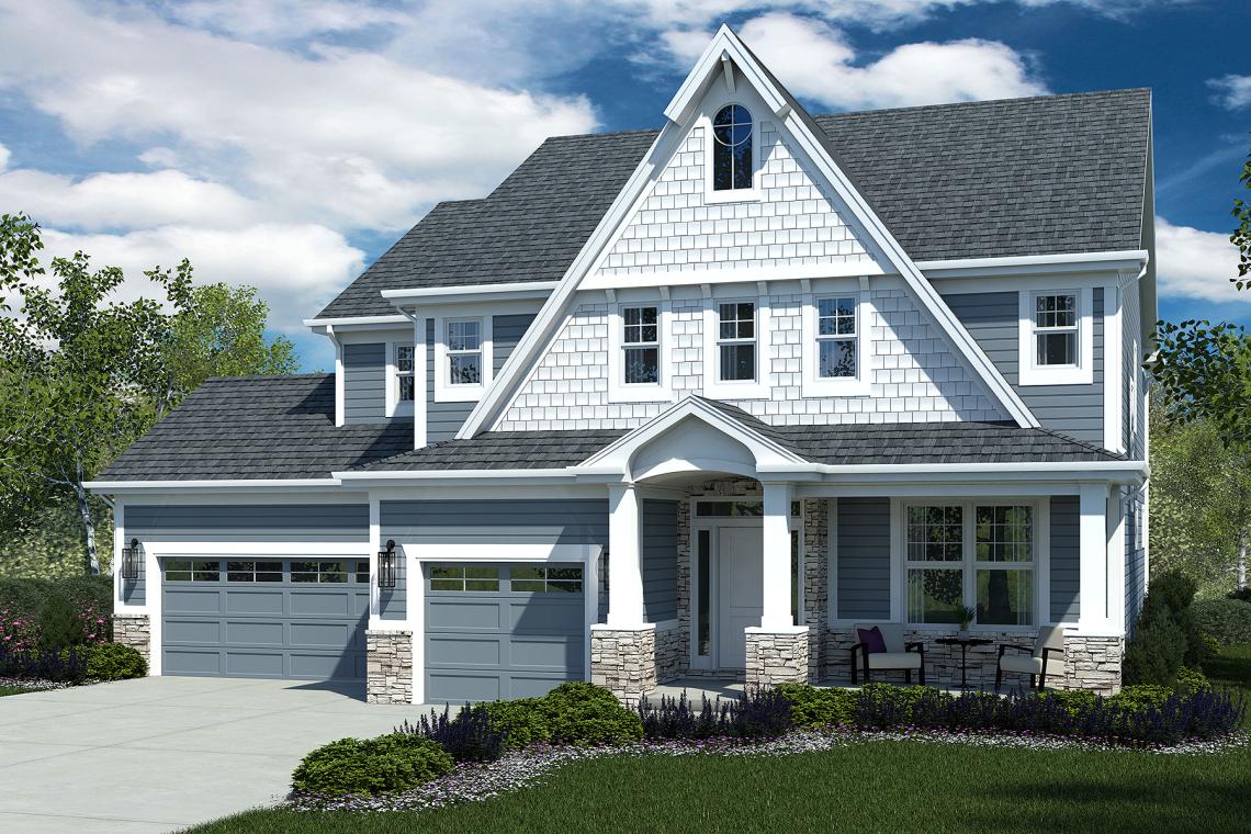 The Custom Campbell - An Arts & Crafts design option to build in Wheaton Illinois