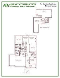 Harrison Craftsman with three car garage floor plan