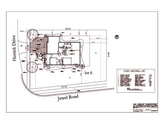 Landscape plan for a Harrison on lot #6 Herrick Drive