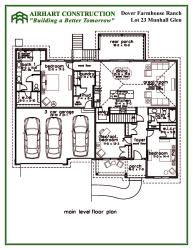 Custom Dover Ranch Floor Plan lot #23 in Munhall Glen