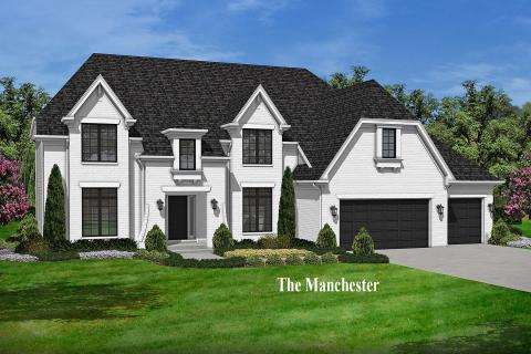 The Manchester Custom home with painted brick