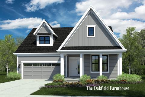 The Oakfield Ranch with Farmhouse style elevation