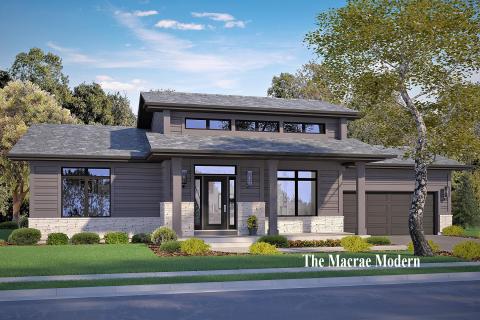The Macrae Modern Ranch or First Floor Main Bedroom Garden Home by Airhart Construction