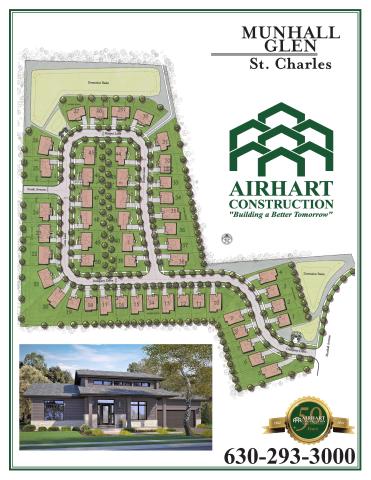Munhall Glen of St. Charles by Airhart Construction featuring Ranch, First Floor main bedroom and two story plans