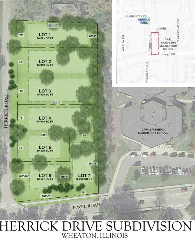 Herrick Drive consists of seven home sites for new custom homes in Wheaton