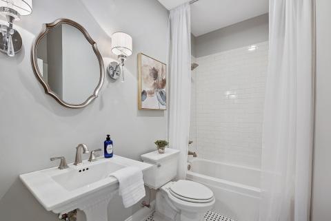 Harrison - second bathroom with pedestal sink