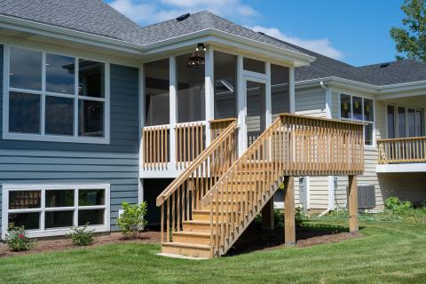 The Sandhill with screened porch and first floor master bedroom for sale in Saint Charles Illinois