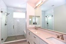 Custom shower for the Cloverdale ranch home design