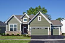 Oakfield Ranch home with Nantucket elevation and three car garage for sale in Saint Charles Illinois 