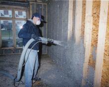 Install of cellulose insulation